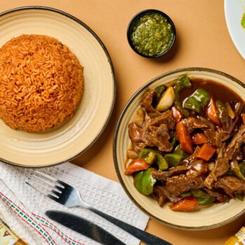 Jollof Rice & Beef Sauce
